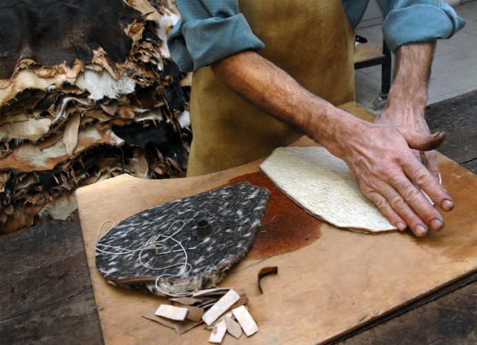 Bota De Vino Cuero Curada